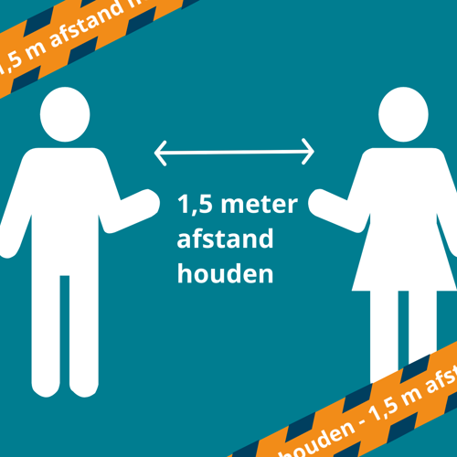 Afstand houden op kantoor corona