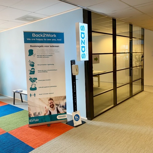 Anderhalve Meter Samenleving Op Ons Kantoor Sazas