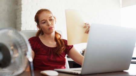 Thuiswerken bij warm weer